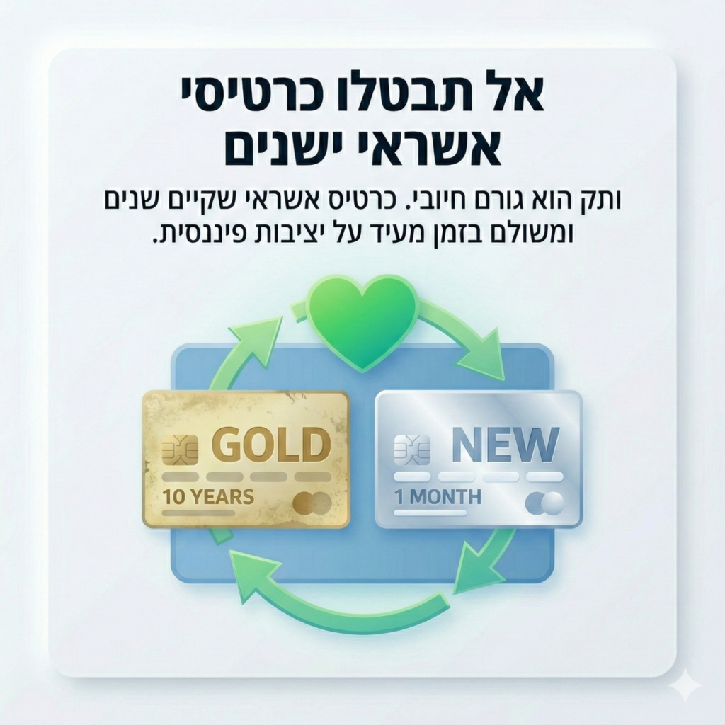 אל תבטלו כרטיסי אשראי ישנים - הוותק  טוב  לנו 